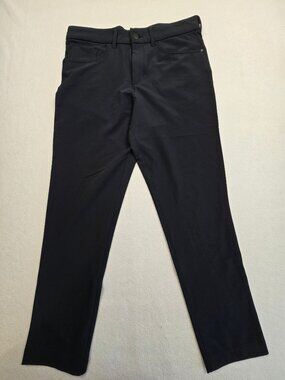 Panama Jack Mens 34x32 Stretch Black Chino Pants Polyester Blend